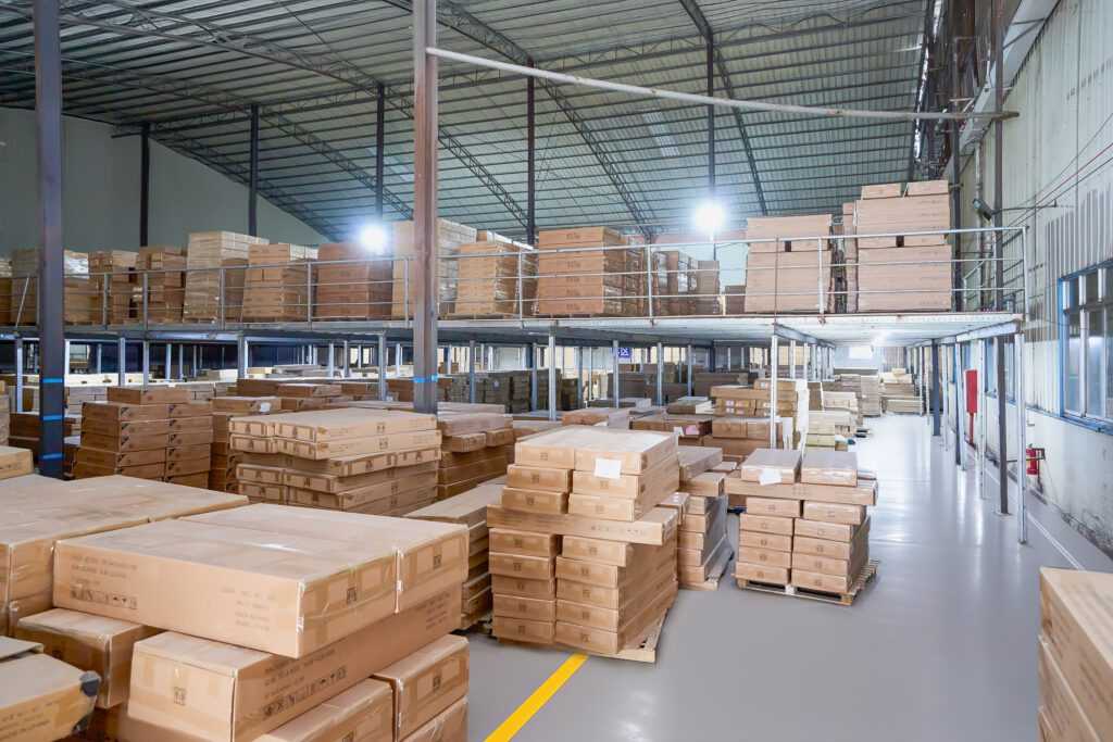 Finished goods warehouse for MDF panel furniture storage