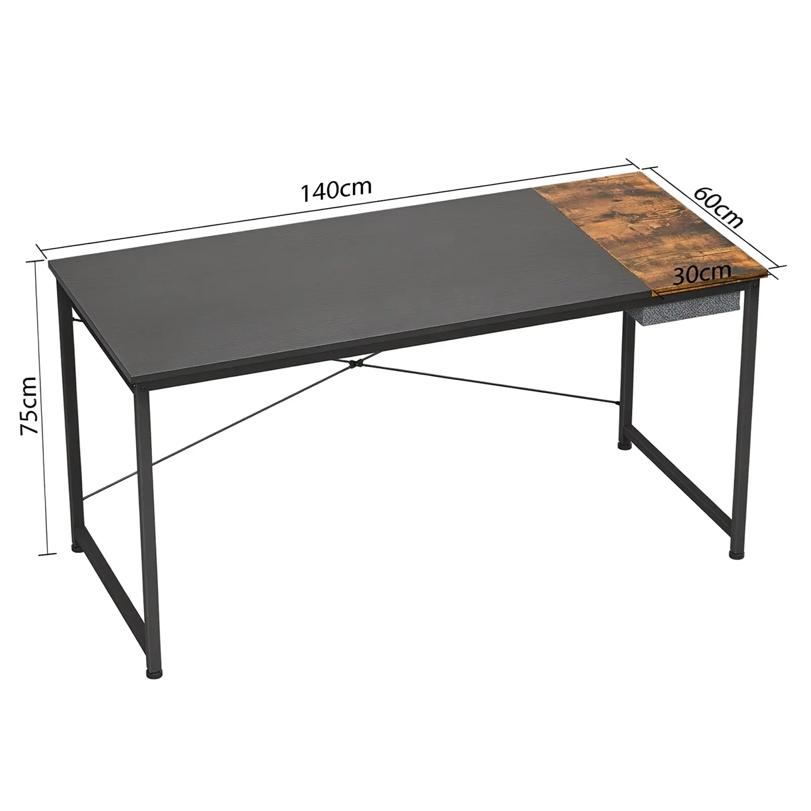 wholesale-computer-desk-140cm-supplier wholesale 140cm computer desk supplier with dimension tags