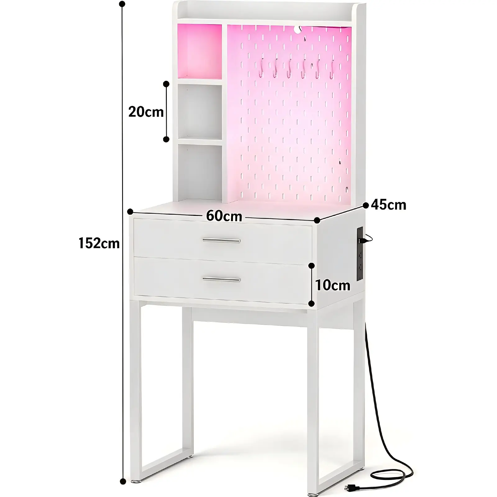 24 inch 60cm white vanity desk technical dimensions chart 24 inch 60cm white vanity desk technical dimensions chart