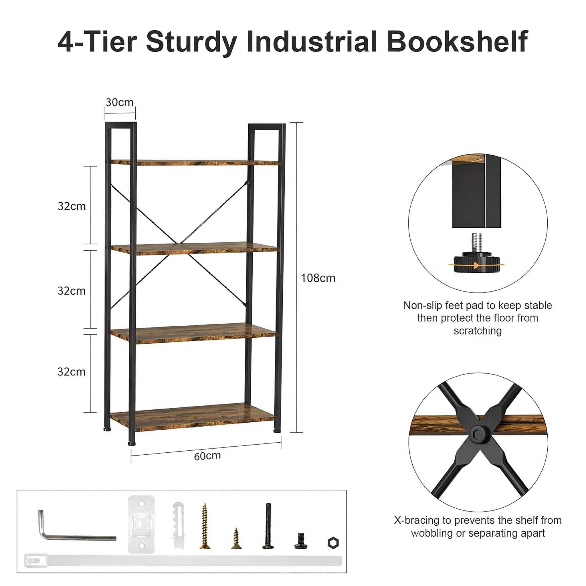 4 tier industrial bookshelf dimensions hardware 4 tier industrial bookshelf dimensions hardware