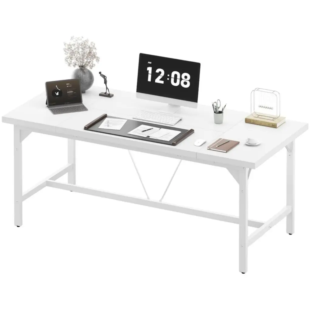 wholesale-white-computer-desk-manufacturer wholesale modern white computer desk with metal frame for office project